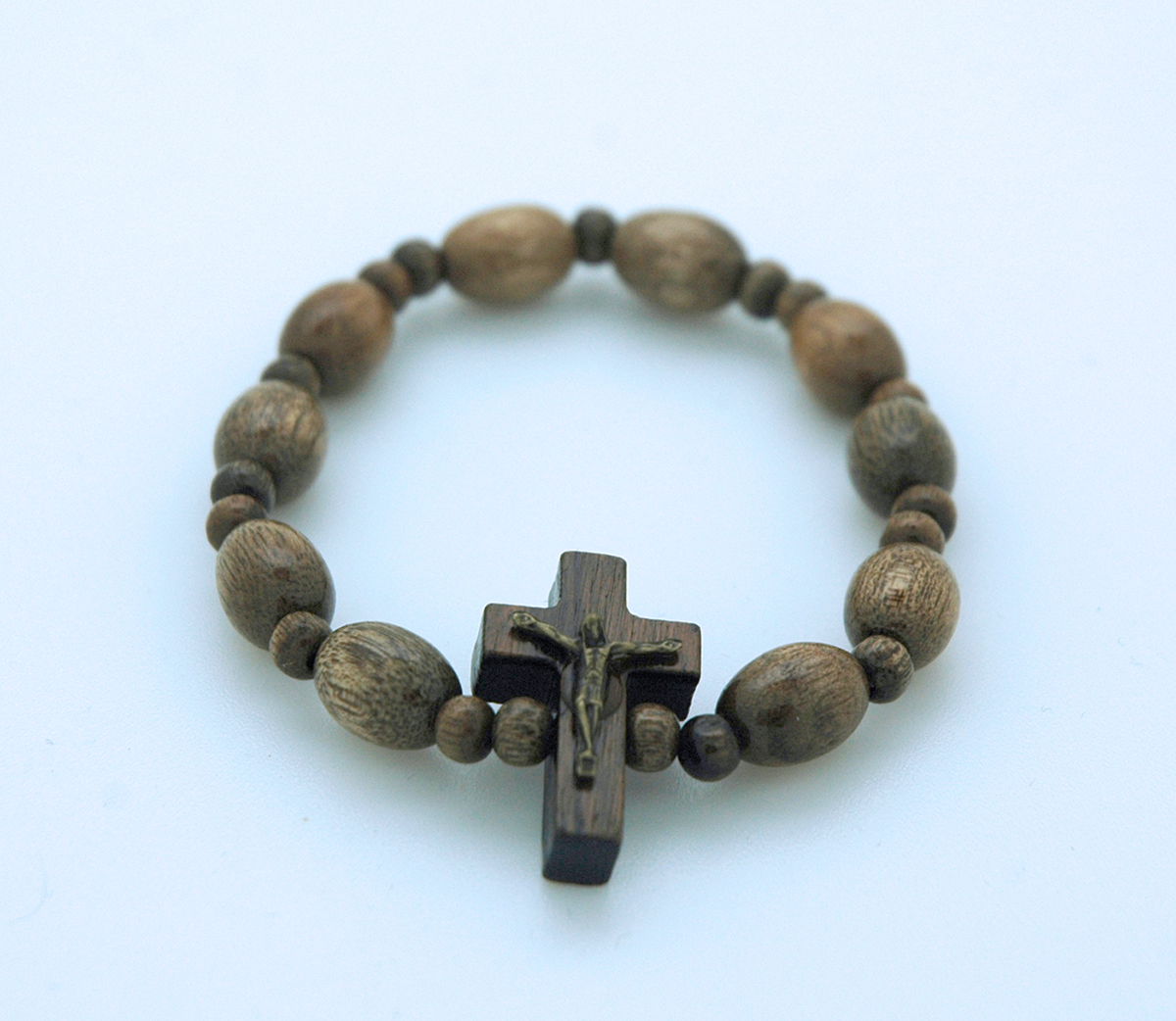 BA5346 - Brazilian Wood Rosary Bracelet