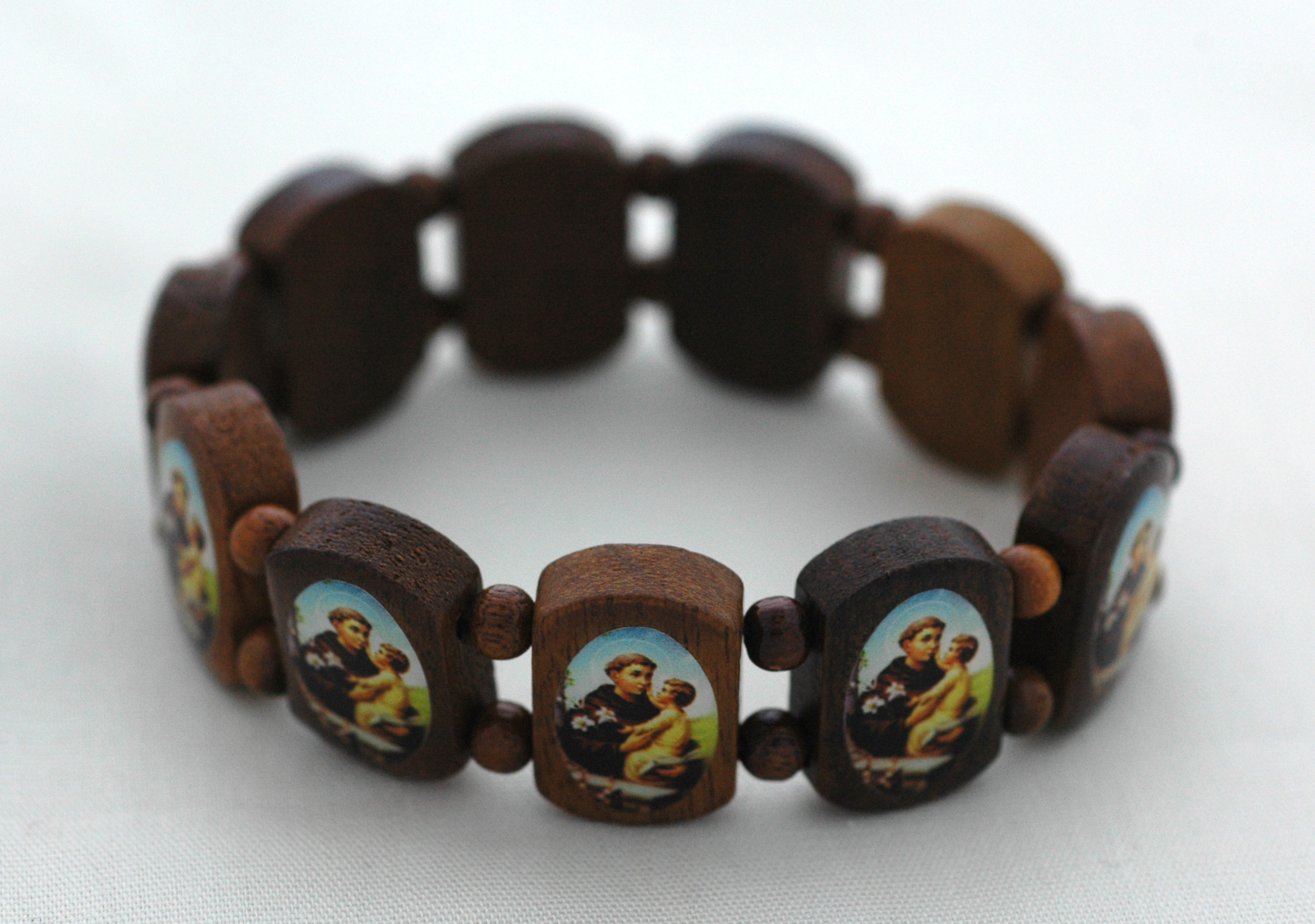 BP05AN - Brazilian Wood Bracelet, St. Anthony
