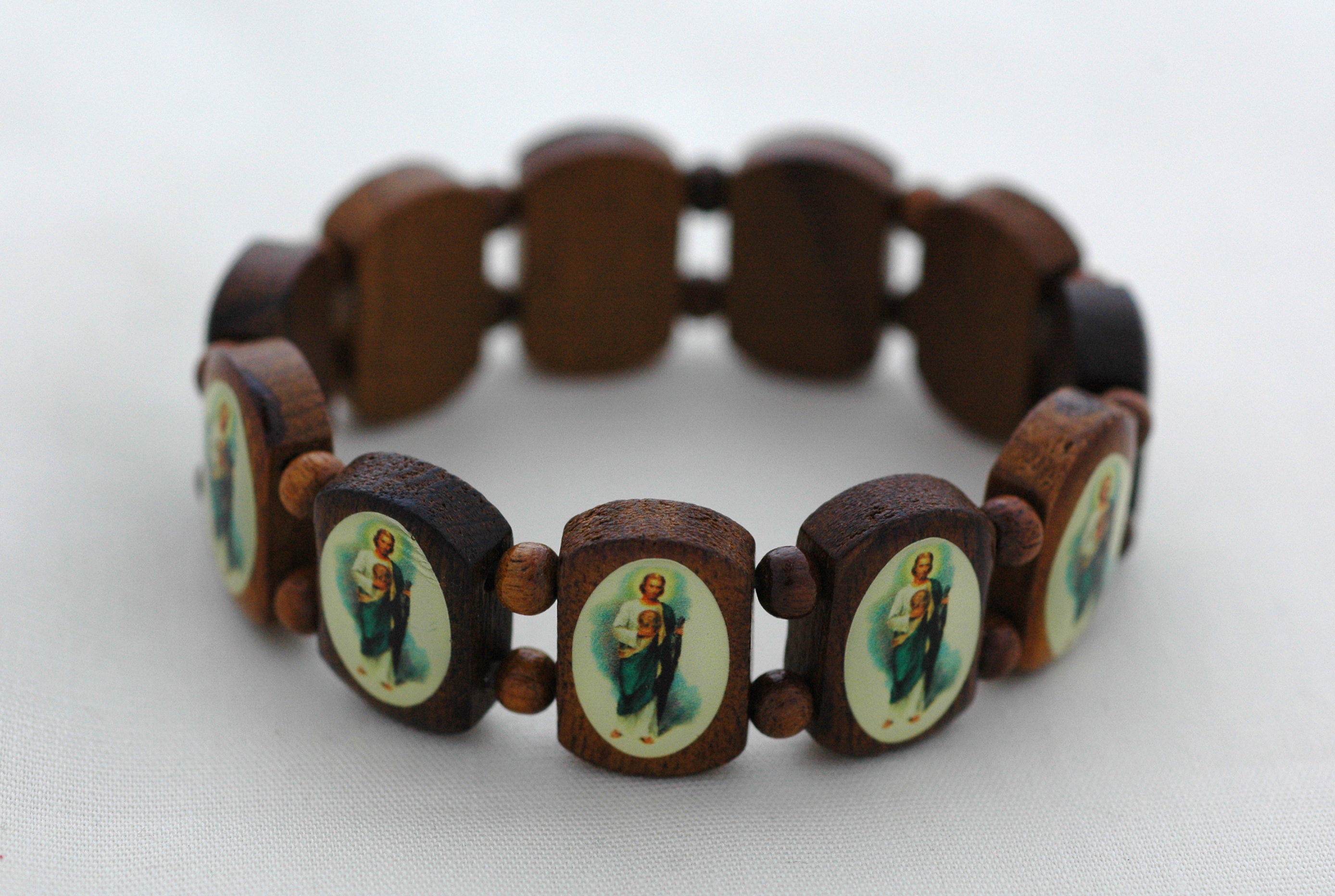 BP05J - Brazilian Wood Bracelet, St. Jude