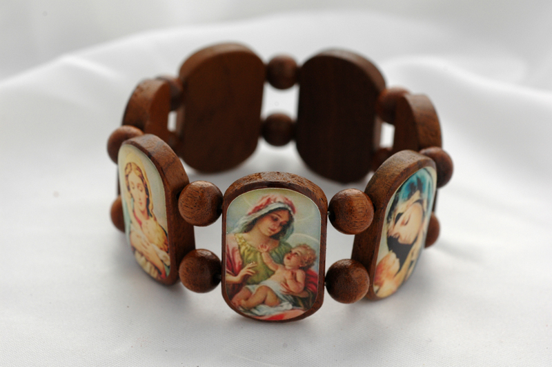 BP7MD - Brazilian Wood Bracelet, Brown, Color Madonnas