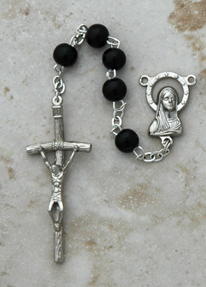 DR11BK - Italian Wood Rosary, Black DR11BK - Italian Wood Rosary, Black