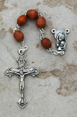 DR11BR - Italian Wood Rosary, Brown DR11BR - Italian Wood Rosary, Brown