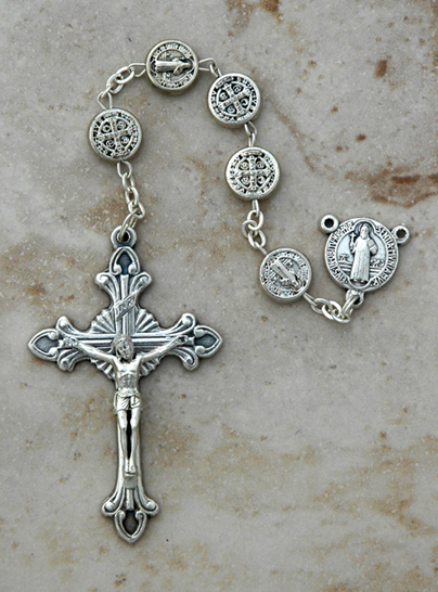 DR271 - Italian Metal Rosary, St. Benedict DR271 - Italian Metal Rosary, St. Benedict