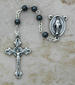 DR279 - Italian Hematite Rosary, Round