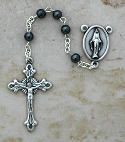 DR279 - Italian Hematite Rosary, Round DR279 - Italian Hematite Rosary, Round