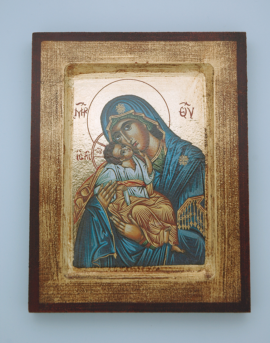 G0SR-MDB - Greek Icon, Blue Madonna, 5x7 in.