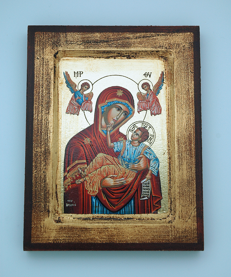 G0SR-MDR - Greek Icon, Red Madonna, 5x7 in.