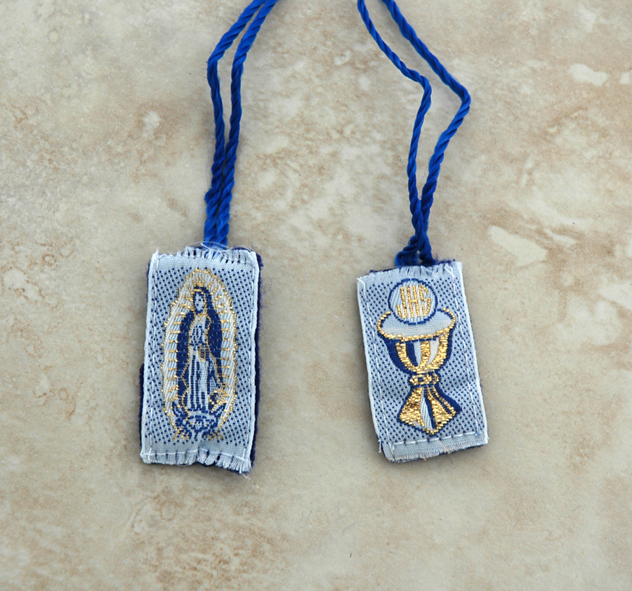 SCP-G - Blue Wool Scapular, Guadalupe