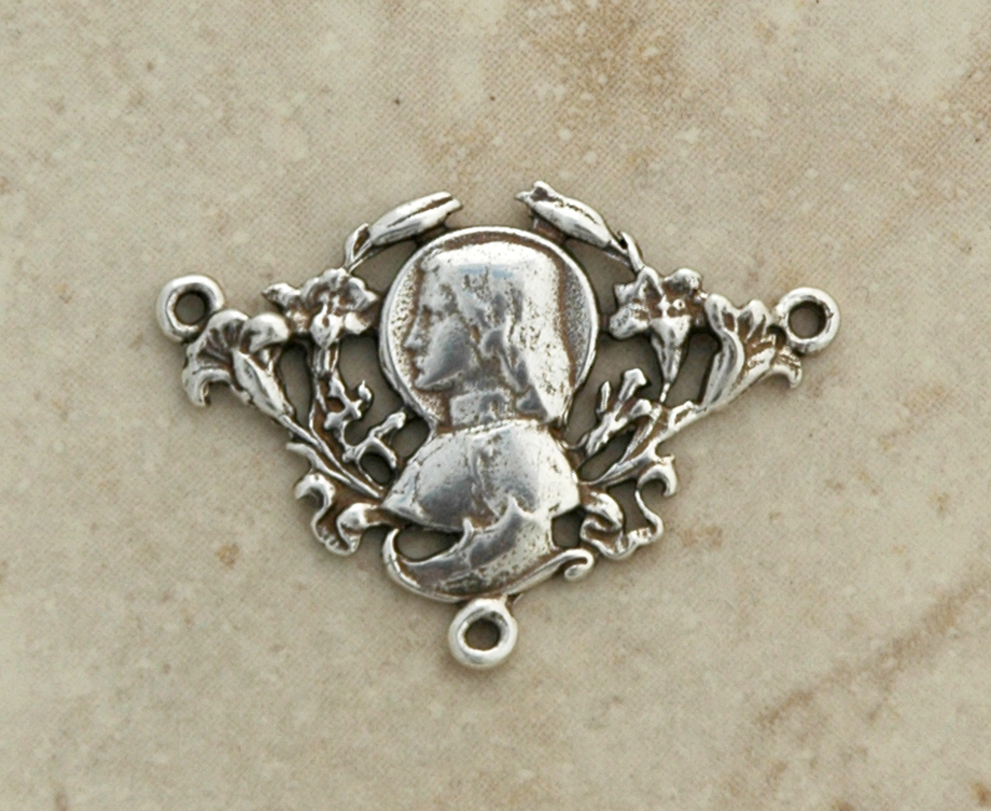 SS36 - Sterling Silver Center, Joan of Arc, 1 in.
