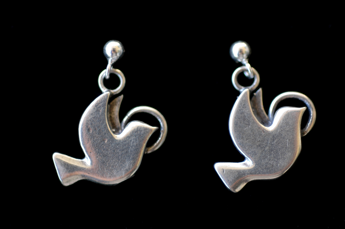 SSE14 - Sterling Silver Earrings, Holy Spirits