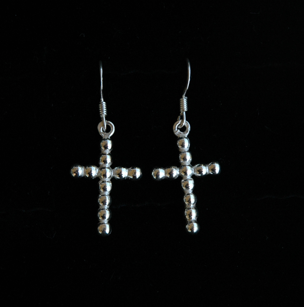 SSE31 - Sterling Silver Earrings, Cross
