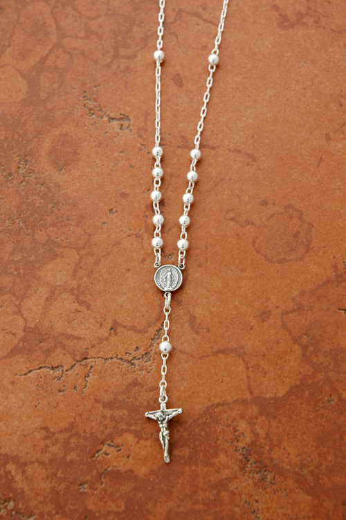 SSN40 - Sterling Silver Miraculous Medal on Sterling Silver Chain