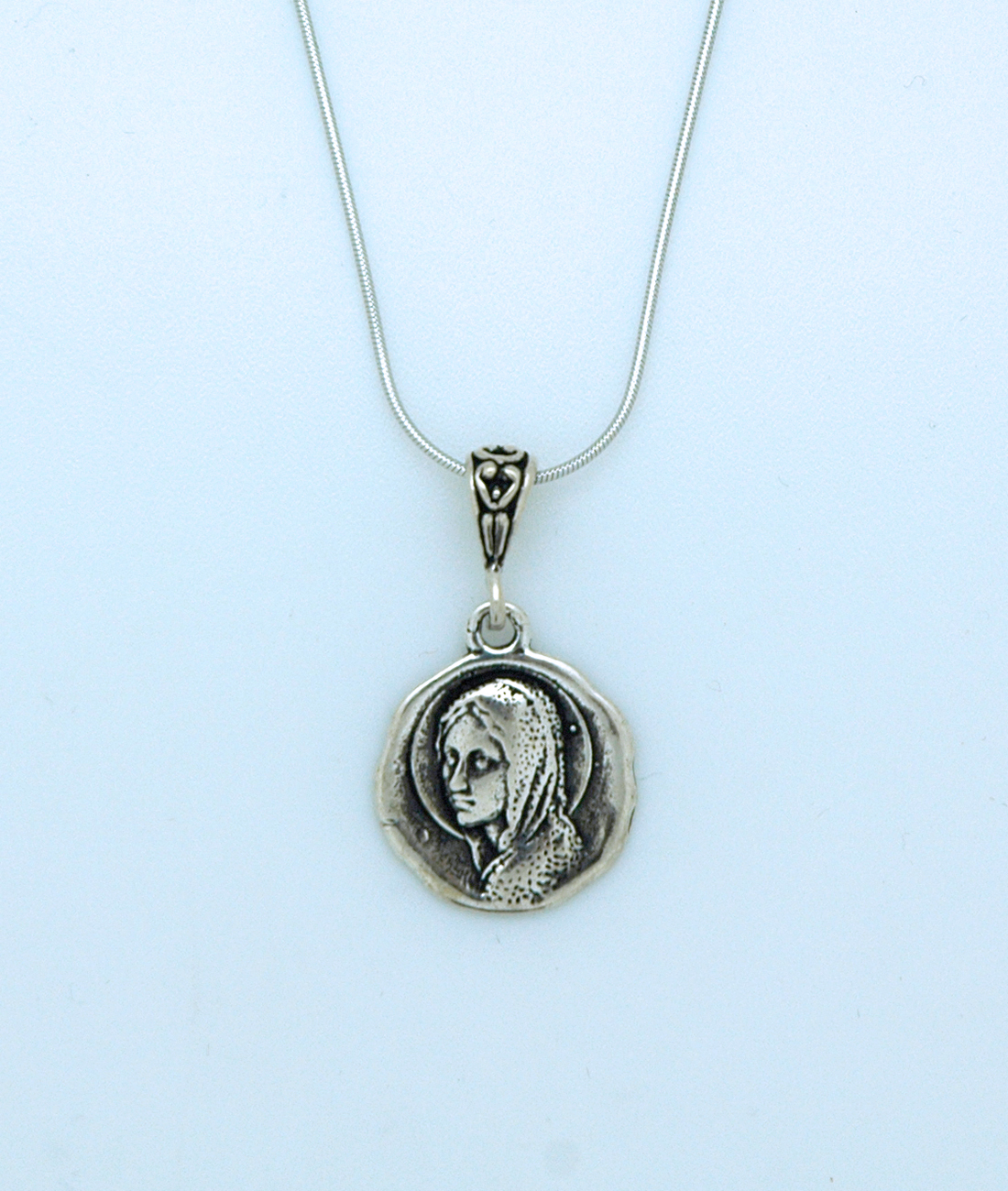 SSN62 - Sterling Silver Madonna on Sterling Silver Chain