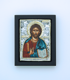 GEM03-CT - Greek Icon, Sterling Silver Plated, Christ The Teacher, 2 1/2 x 3 in.