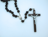 P21MPV - Dark Wood Wall Rosary from Fatima, 18 mm. Beads