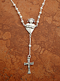 SSN113 - Sterling Silver Milagro Heart and Cross on Sterling Silver Chain