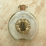 VHWB6 - Vintage Style Holy Water Bottle, St. Michael the Archangel Medal