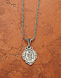 SSN16 - Sterling Silver Scapular Medal on Sterling Silver Chain