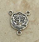SS12 - Sterling Silver Center, Baby Jesus with Angels, 1 in.