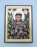 G2SF-FR - Greek Hand Painted Serigraph, Francis, 7x9 in.