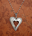 SSN110 - Sterling Silver Open Heart on Sterling Silver Chain