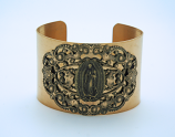 VCB5 - Vintage Style Cuff Bracelet, Guadalupe Medal