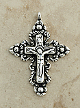 SSC8 - Sterling Silver Crucifix, Russia, 18th Century, 2 in.