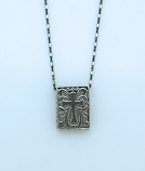 SSN107 - Sterling Silver Necklace, Filigree Box Cross, 18 in. Sterling Silver Chain