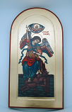 G2SOL-M - Greek Icon, Hand Painted Serigraph, St. Michael, 17x9 in.