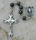 DR147 - Italian Hematite Rosary, Round