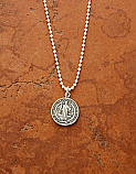 SSN27 - Sterling Silver St. Benedict Medal on Sterling Silver Chain