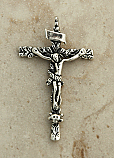 SSC7 - Sterling Silver Crucifix, Russia, 18th Century, 2 1/4 in.