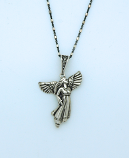 SSN106 - Sterling Silver Necklace, Elegant Angel, 18 in. Sterling Silver Chain