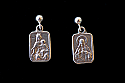 SSE9 - Sterling Silver Earrings, Scapular Medals