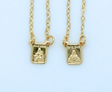BF138 - Brazilian Gold Plated Scapular, Small