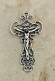 SSC3 - Sterling Silver Crucifix, Italy, 1930's, 2 in.