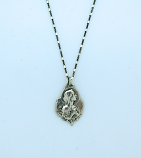 SSN20 - Sterling Silver Necklace, Madonna Medal, 18 in. Sterling Silver Chain
