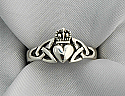 WG2301 - Sterling Silver Ring, Trinity Heart