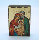 GMIN2-HF - Greek Hand Painted Serigraph Table Icon, Holy Family, 2 1/2 x 3 1/2 in.