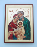 G2SF-HF - Greek Hand Painted Serigraph, Holy Family, 7x9 in.