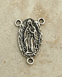 SS11 - Sterling Silver Center, Our Lady of Guadalupe, 1 in.