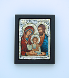 GEM03XD-HF - Greek Icon, Sterling Silver Plated, Holy Family, 2 1/2 x 3 in.