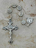 DR271 - Italian Metal Rosary, St. Benedict