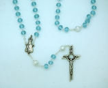 PTF004AX - 8 mm. Crystal Rosary from Fatima, Alexandrite - Blue/Lavender