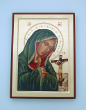 G2SF-SR - Greek Hand Painted Serigraph, Our Lady of Sorrows, 7x9 in.