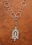 SSN4 - Sterling Silver Immaculate Conception on Sterling Silver Circle Link Chain