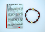 DB3071-P - Italian Ladybug Bracelet on Elastic, Includes Story Card