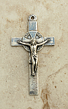 SSC14 - Sterling Silver Crucifix, Spain, Late 19th Century, 2 3/4 in.