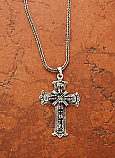 SSN30 - Sterling Silver and Amethyst Cross on Sterling Silver Chain