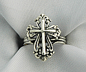 WG2074 - Sterling Silver Ring, Filigree Cross